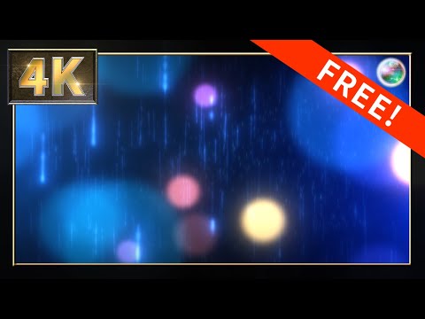 【4K】無料CG背景素材　10秒ループ動画　レトロアニメ風の雨
